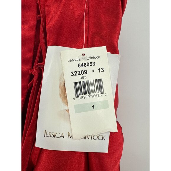 Jessica McClintock Gunne Sax Size 1 Satin Strappy‎ Back Formal Gown High Low - Picture 6 of 11